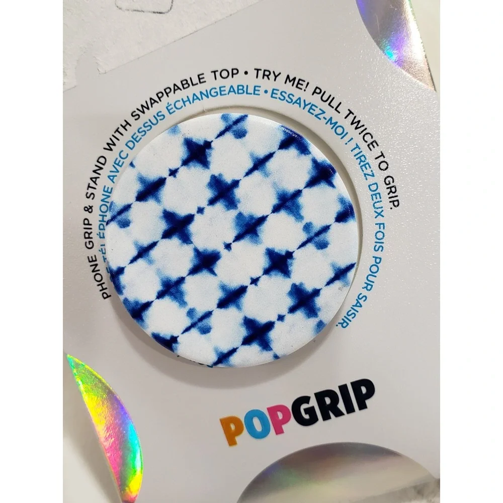 LOT 2 PopSockets Cell Phone Grip blue fish‎ tie dye nautical beach fishing teen